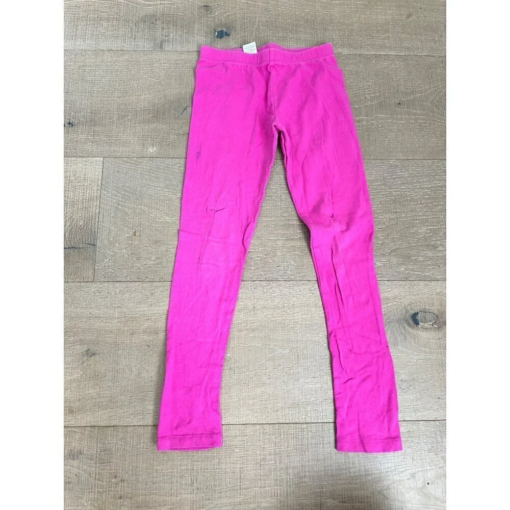 2 Gymboree Girls Leggings Size M 7-8 Pink & Fuchsia Cotton Polyester Blend